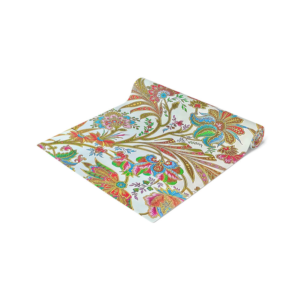 Thumbnail: Renaissance Elegant Blue Floral Table Runner 