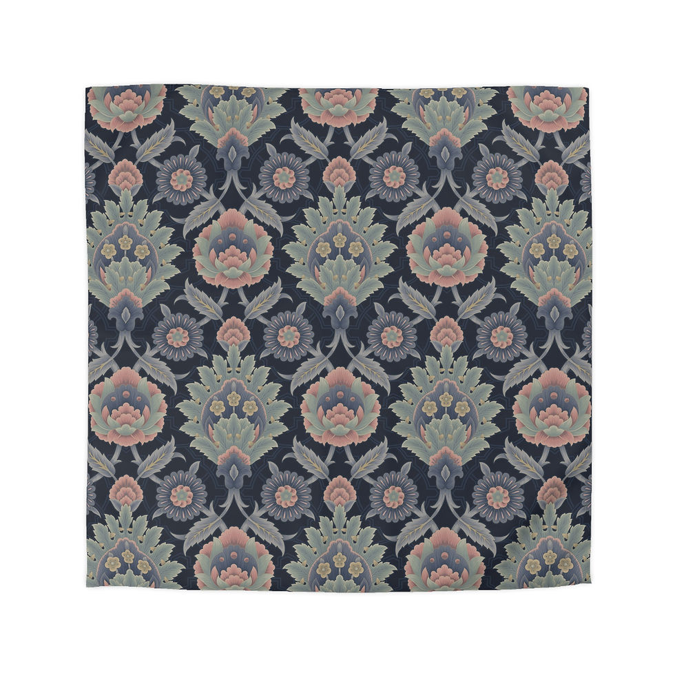 Thumbnail: Mughas (Midnight)l Duvet Cover