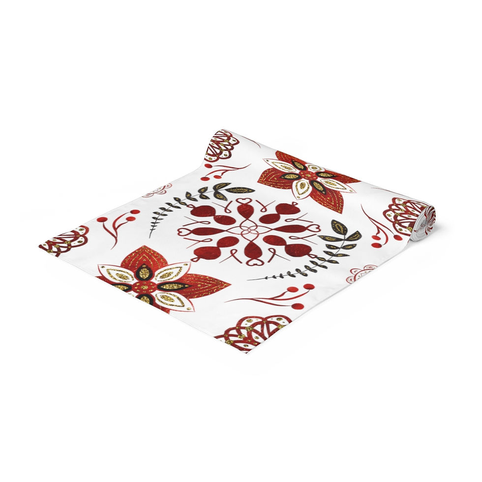 Thumbnail: Scandia Design 3 White  Holiday Table Runner