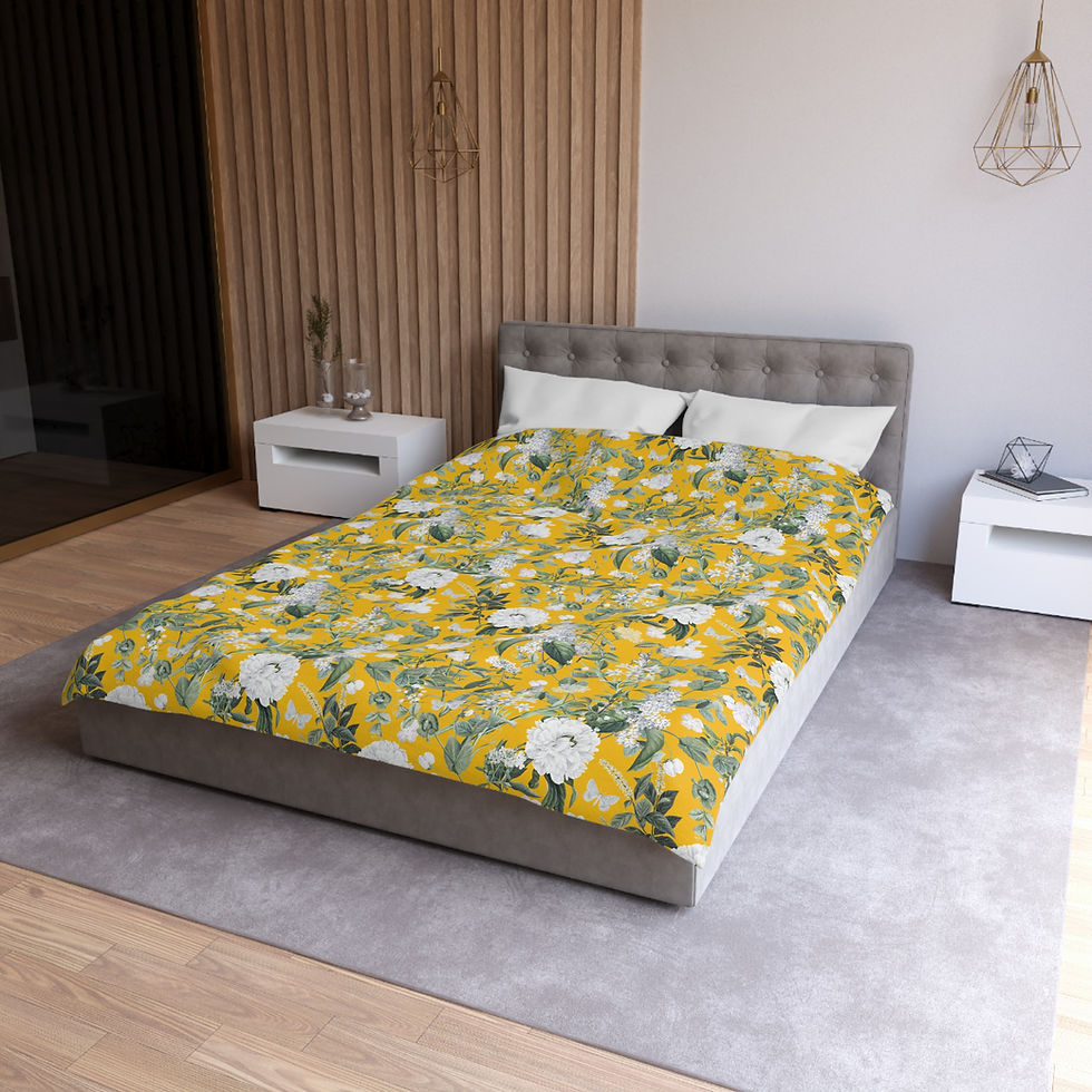 Thumbnail: Lush Green (Yellow) Microfiber Duvet Cover