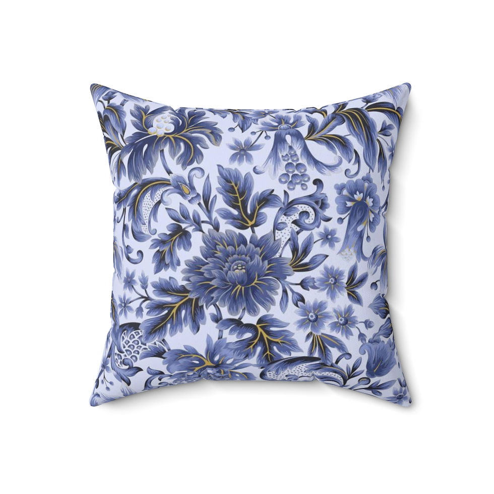 Thumbnail: Blue Bailey Spun Polyester Square Pillow