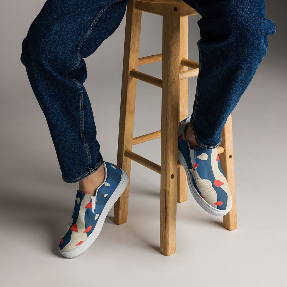Thumbnail: Color Men's Slip on Canvas Shoes