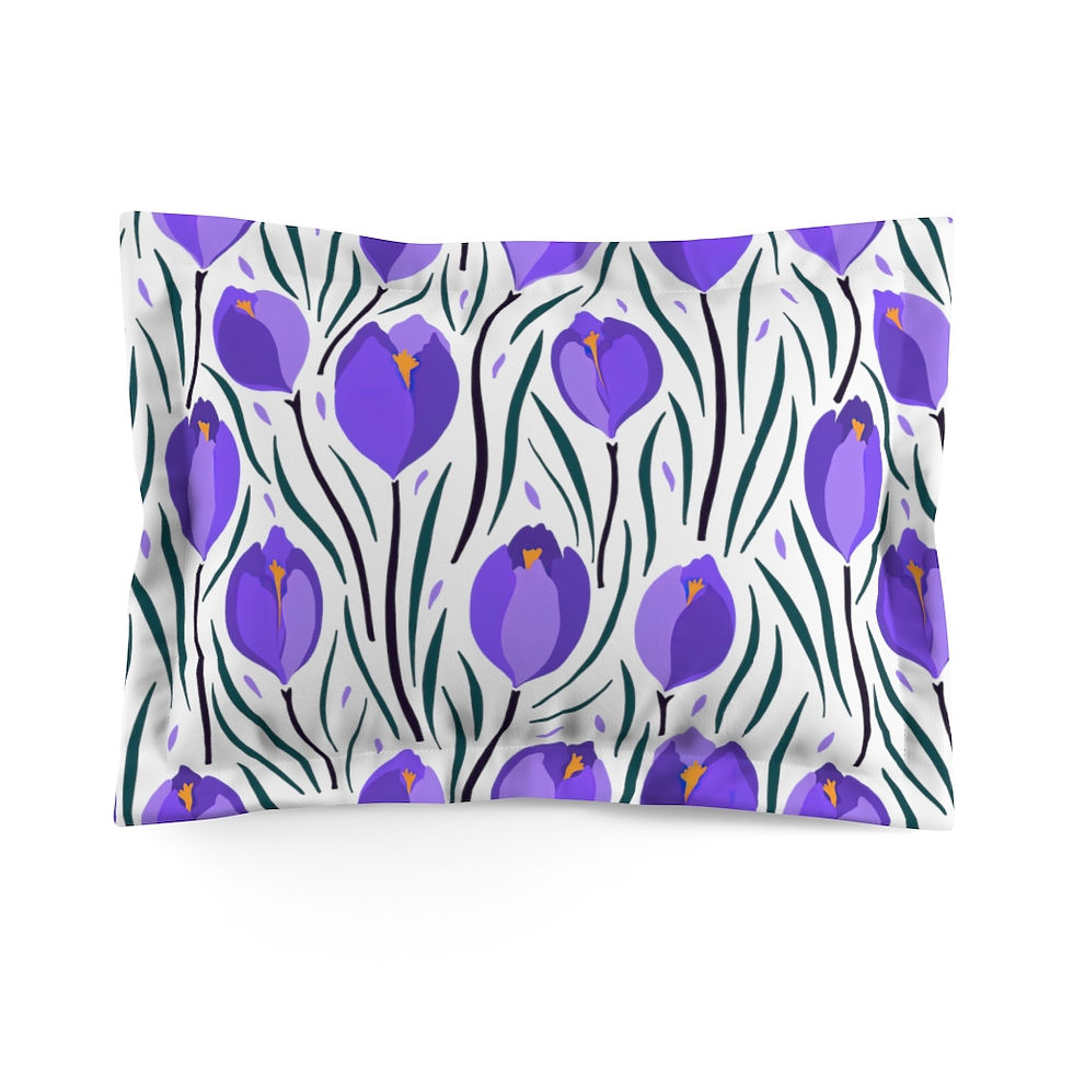 Thumbnail: Purple Tulips Microfiber Pillow Sham
