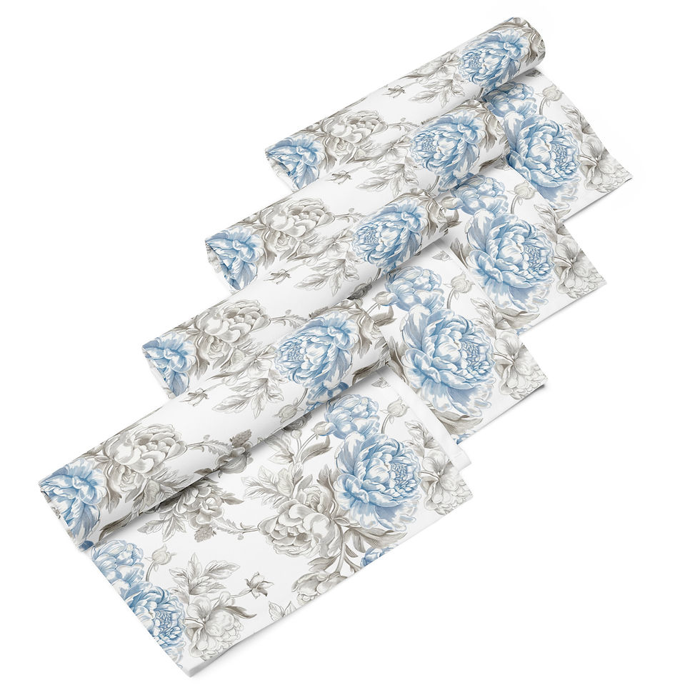 Thumbnail: Roses Bleu Cloth napkin set