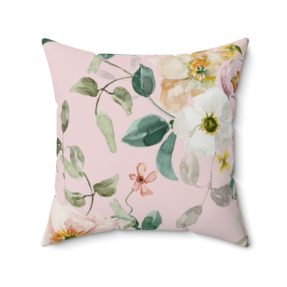 Thumbnail: Summer Bouquet Spun Polyester Square Pillow
