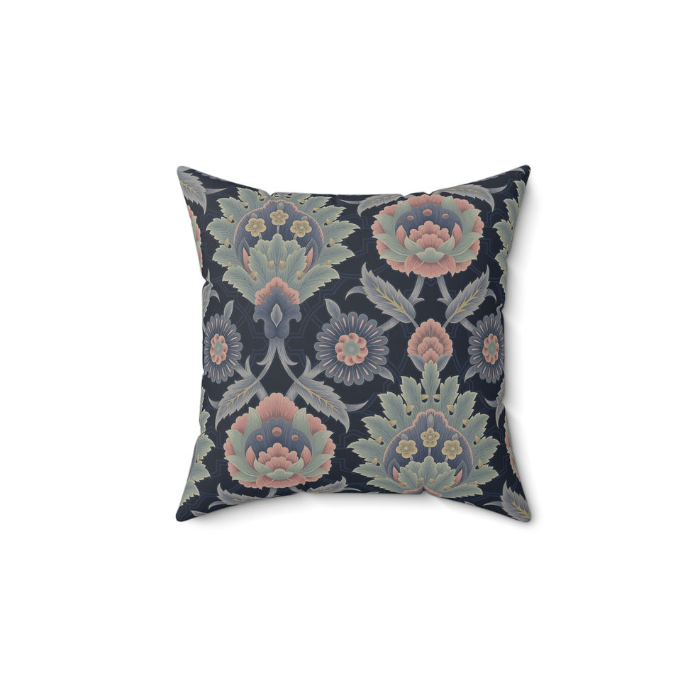 Thumbnail: Square Pillow - Mughasa (Midnight) Pillow Design