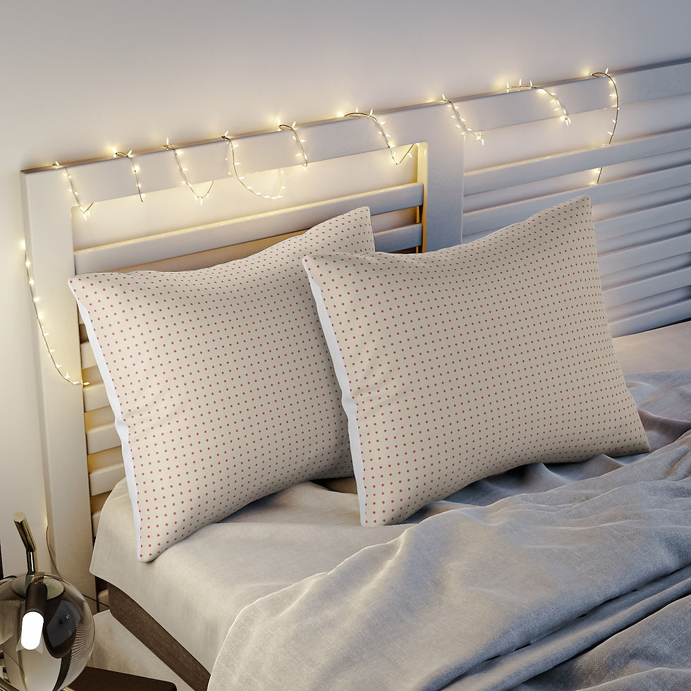 Thumbnail: Cream Swirls Polka Dot Pillow Sham