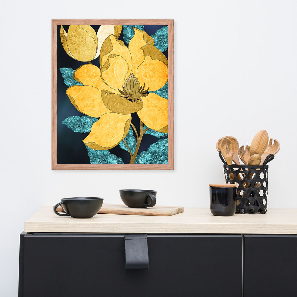 Thumbnail: Yellow Flower Framed Poster