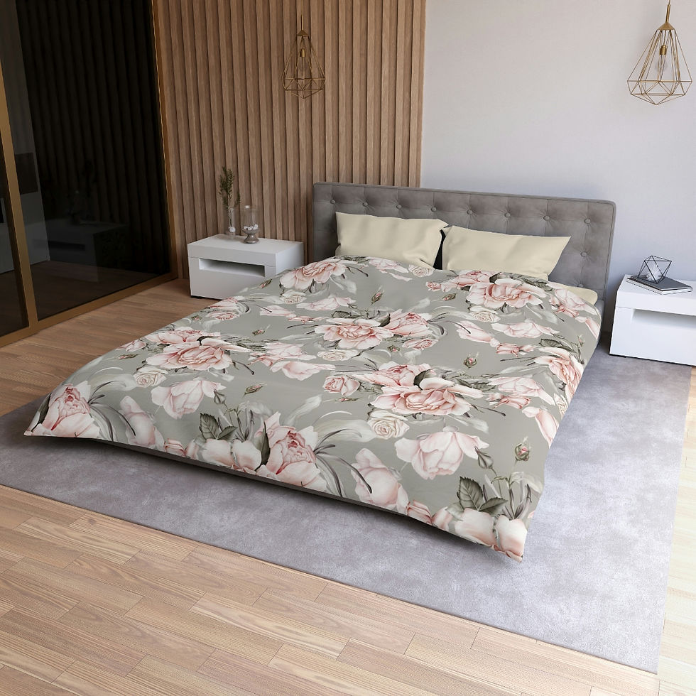 Thumbnail: English Rose (Tan) Microfiber Duvet Cover