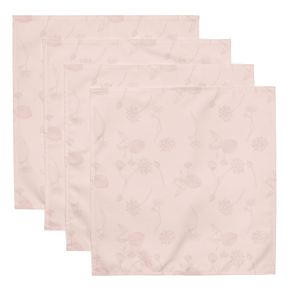 Thumbnail: Nelumbo (Blush) Cloth napkin set