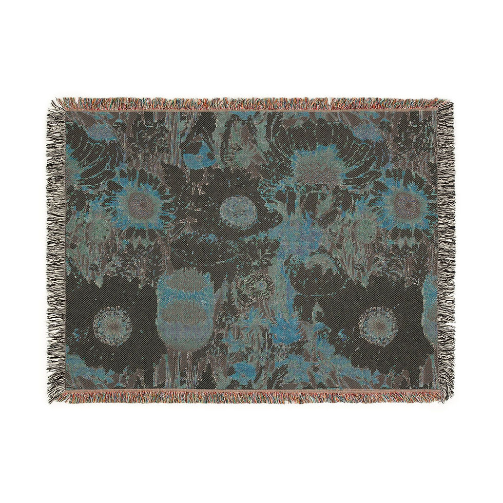 Thumbnail: Floral Woven Blanket — Vintage Boho Floral Throw for Couch, Bed, or Gift