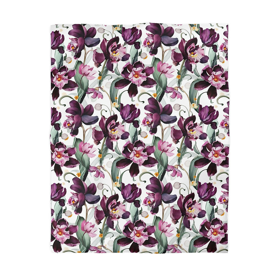 Thumbnail: Purple Iris Microfiber Duvet Cover