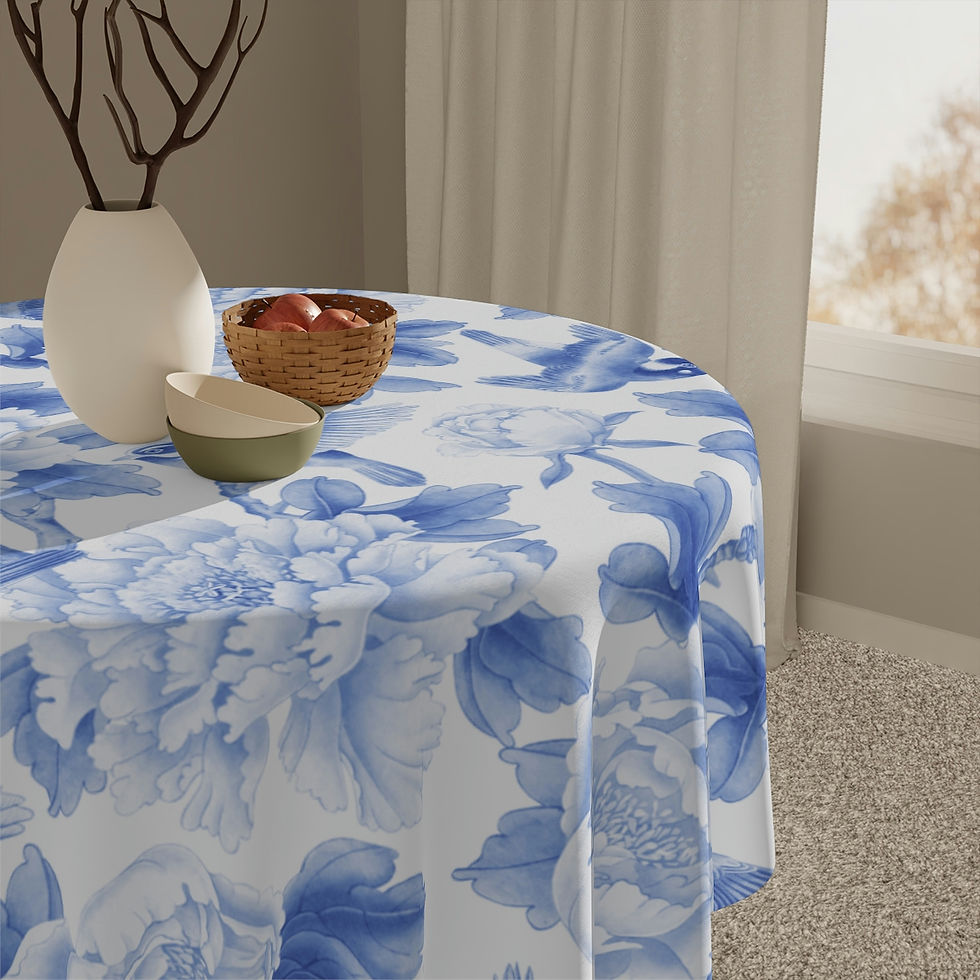 Thumbnail: Blue PeoniesTablecloth