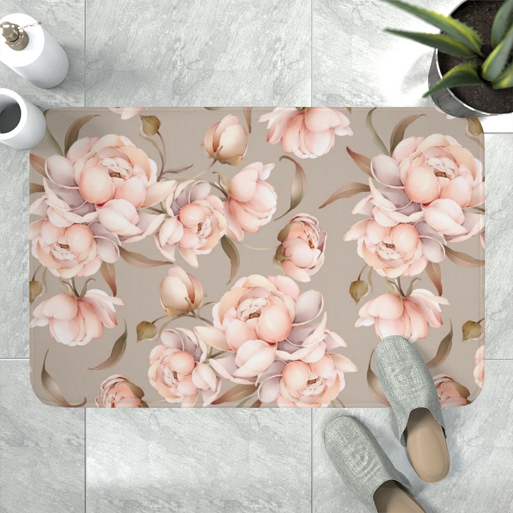 Peony Bliss Memory Foam Bath Mat