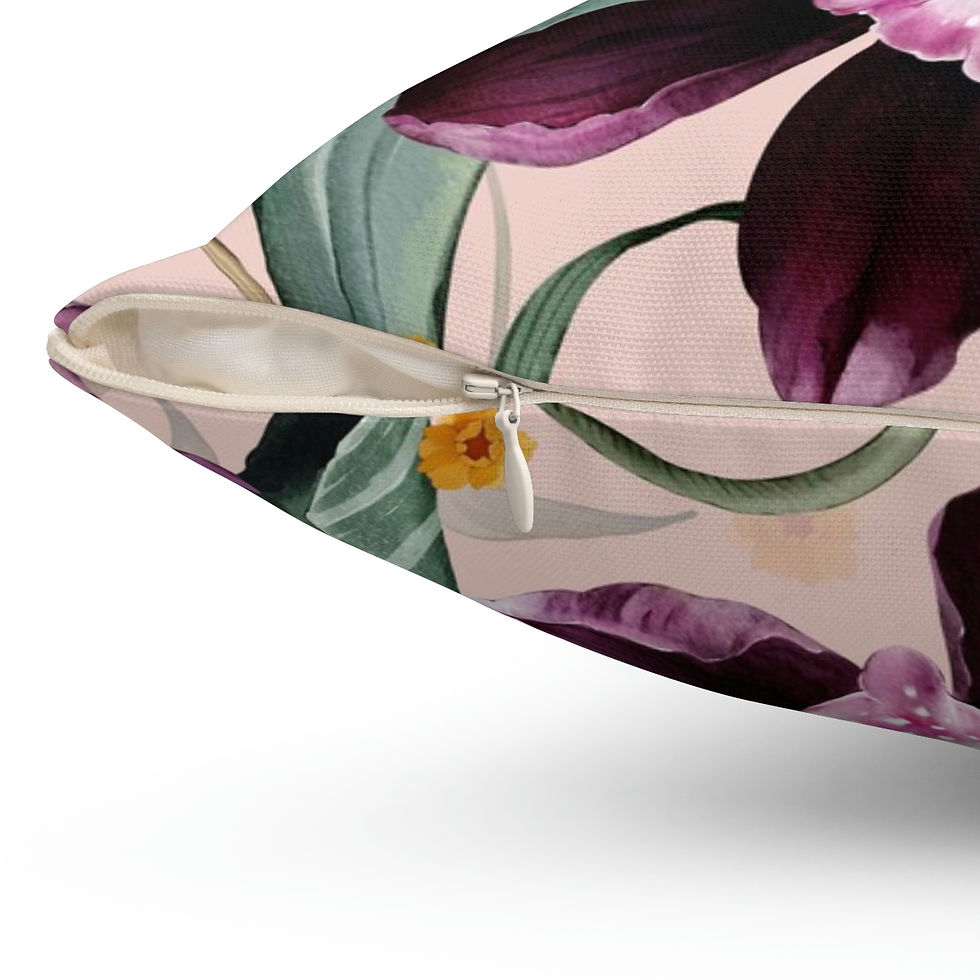 Thumbnail: Purple Iris Spun Polyester Square Pillow