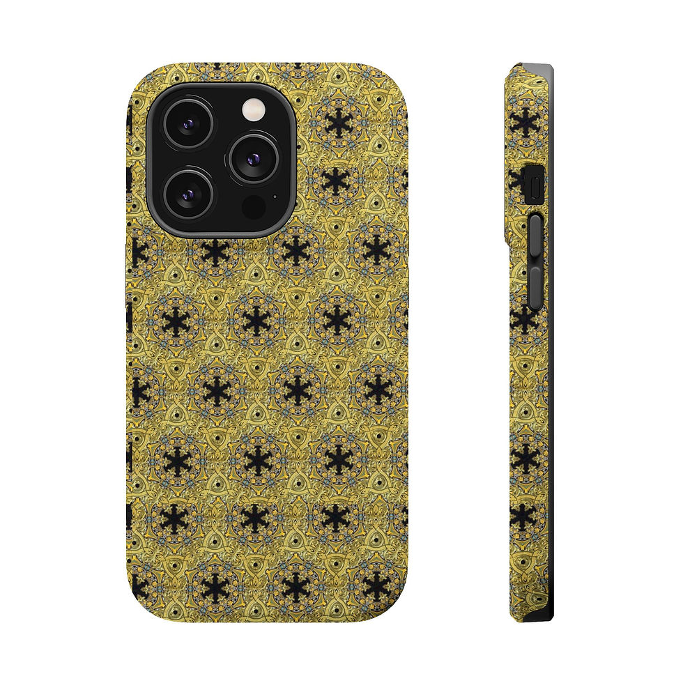 Thumbnail: Gold Persian Pattern Magnetic Phone Case — Impact-Resistant