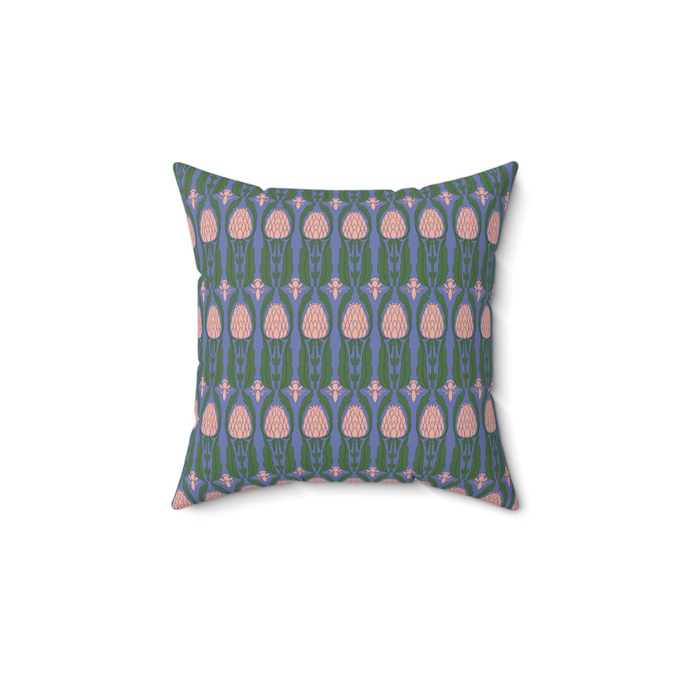 Thumbnail: Botanical Faux Suede Square Pillow | Cozy Floral Home Decor