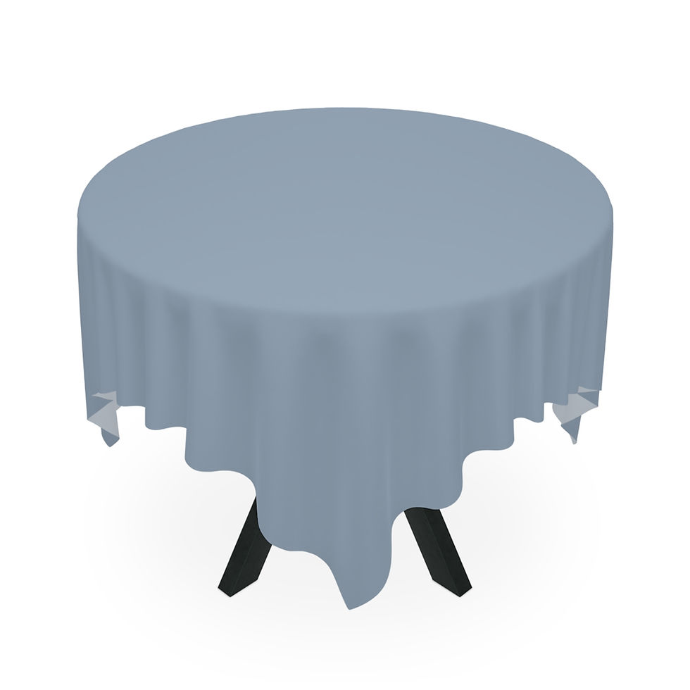 Thumbnail: Copy of Tablecloth - Delft Elegant Dusty Blue for Weddings & Gatherings