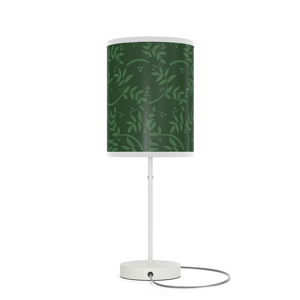 Thumbnail: Christmas Ferns Elegant Floral Table Lamp