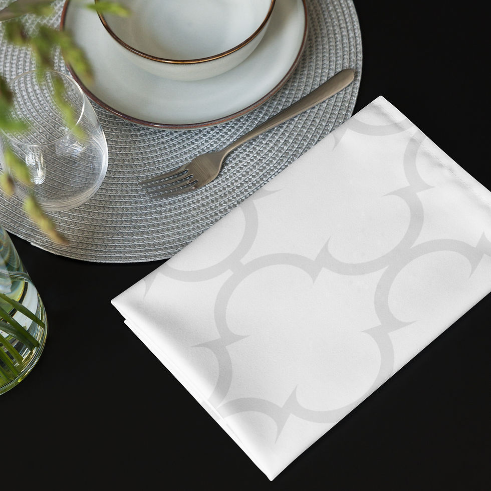 Thumbnail: Bloomsbury (White) Cloth napkin set