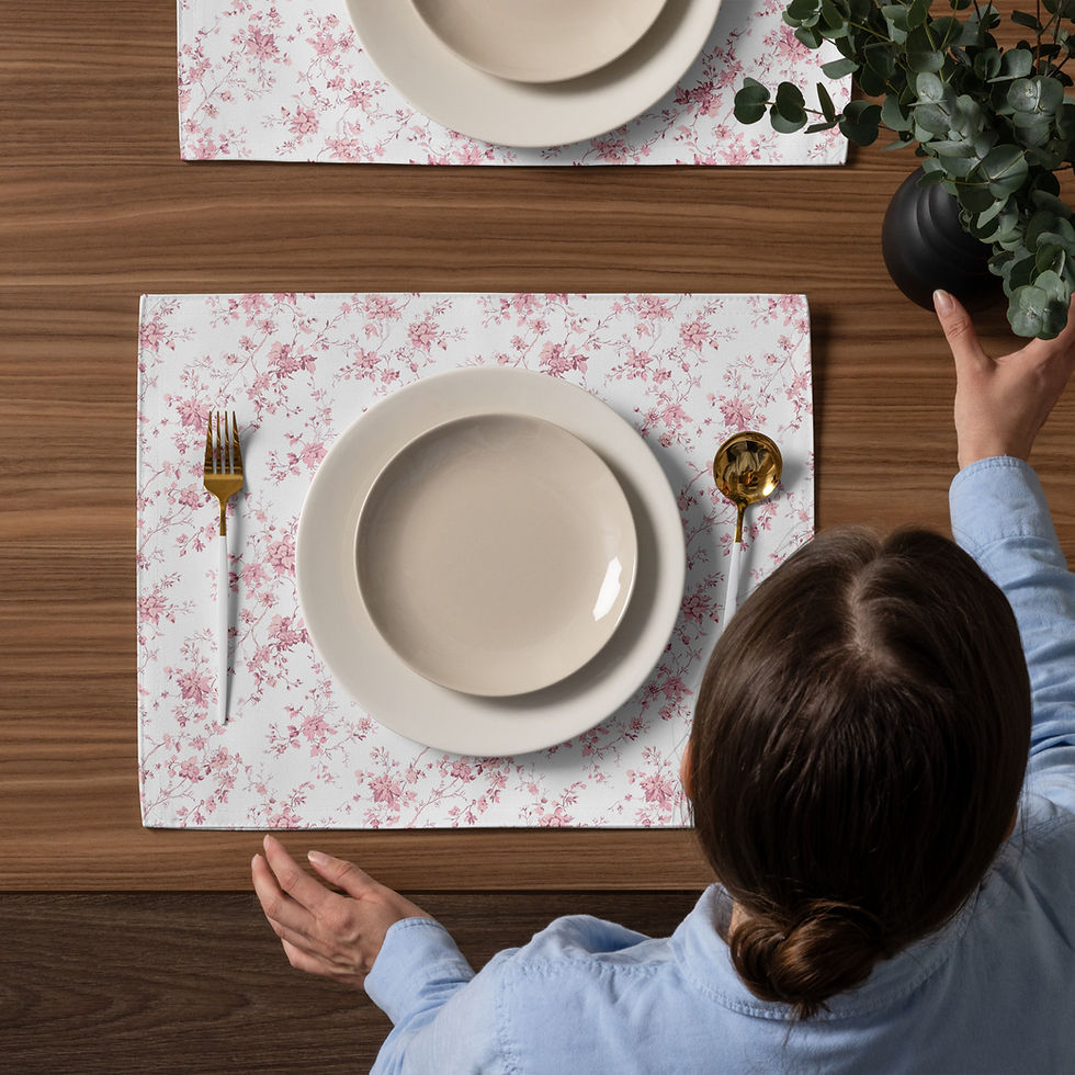 Thumbnail: Pink China Placemat Set