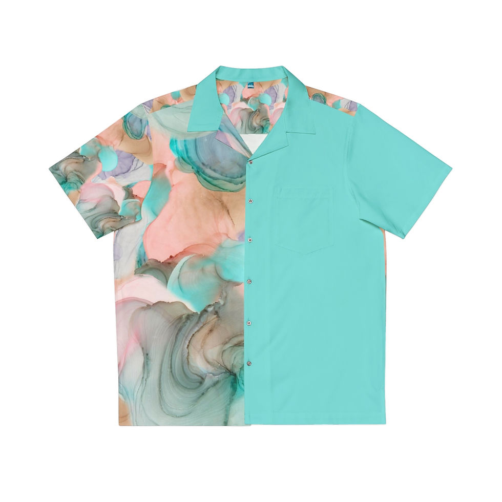 Dripping Colors Men's Hawaiian Shirt (AOP)