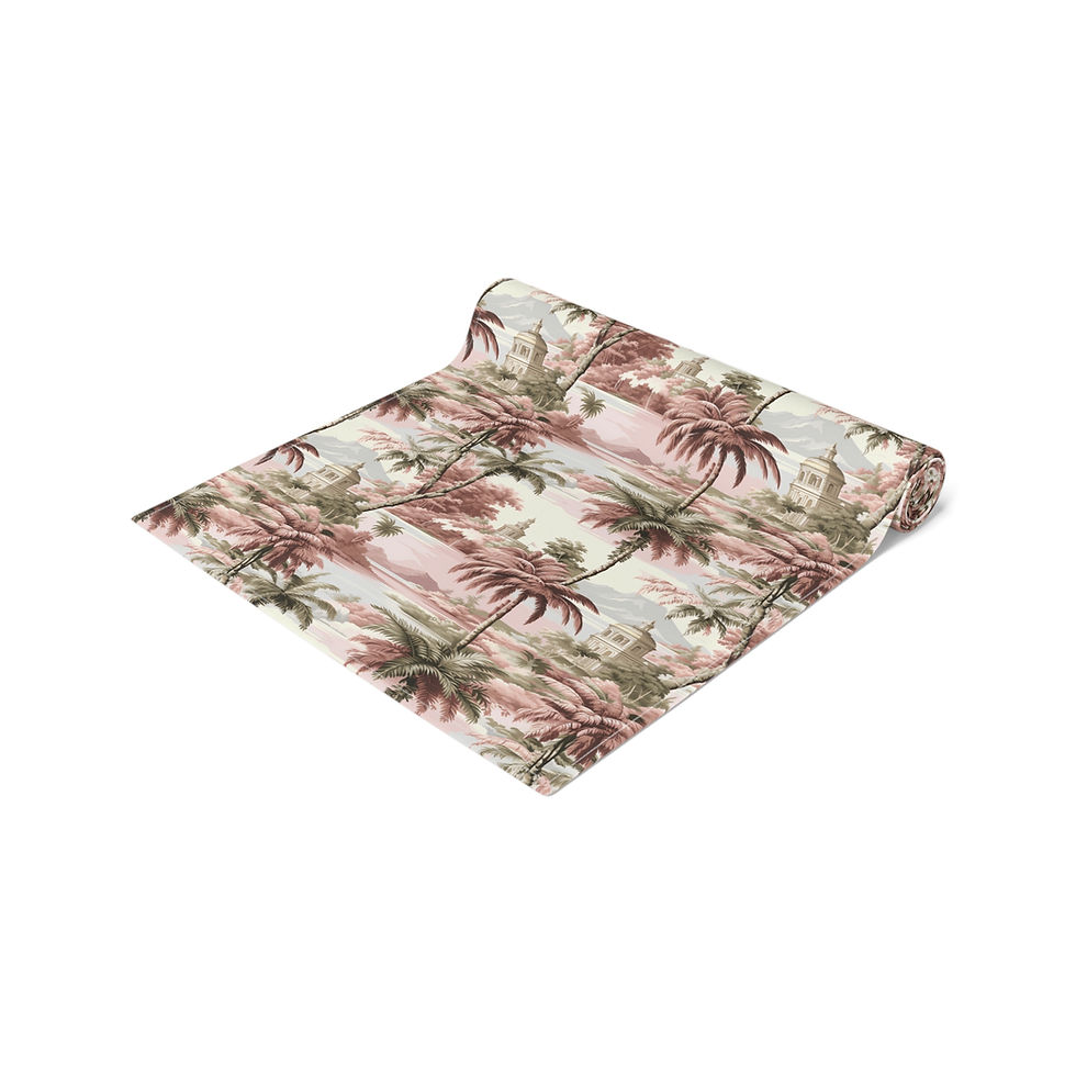 Thumbnail: Pink Tropical Palm Table Runner