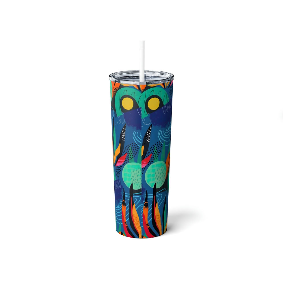 Thumbnail: Colors Skinny Steel Tumbler with Straw, 20oz