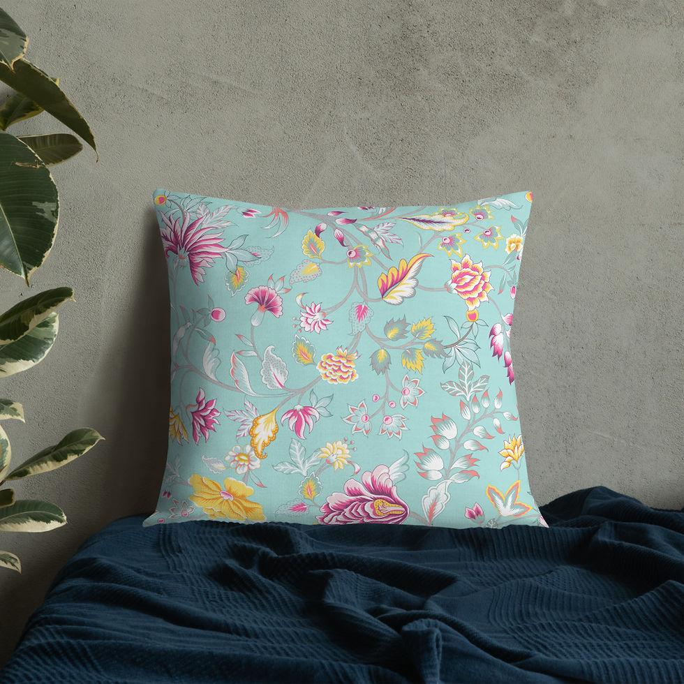 Thumbnail: Calico (Mint Green) Premium Pillow