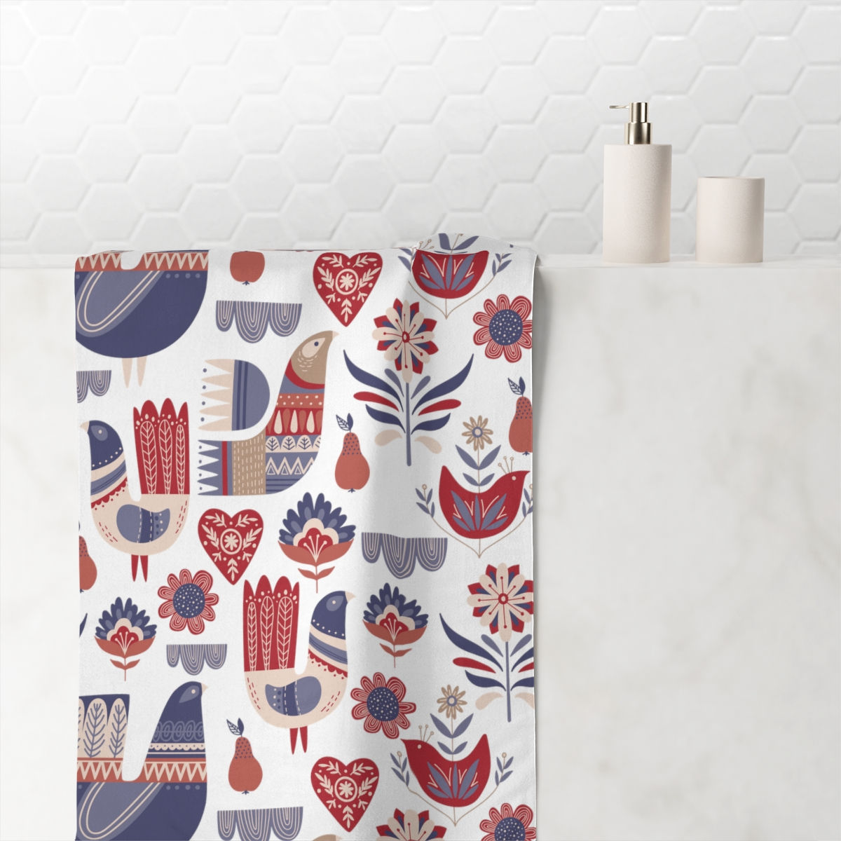 Scandia Christmas Minky/Cotton Towel