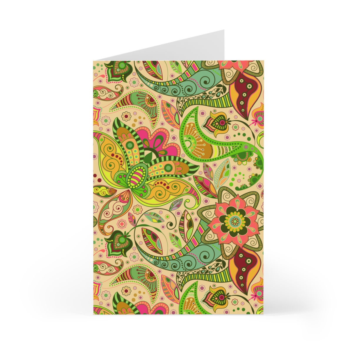 Paisley Gold Greeting Cards (7 pcs)