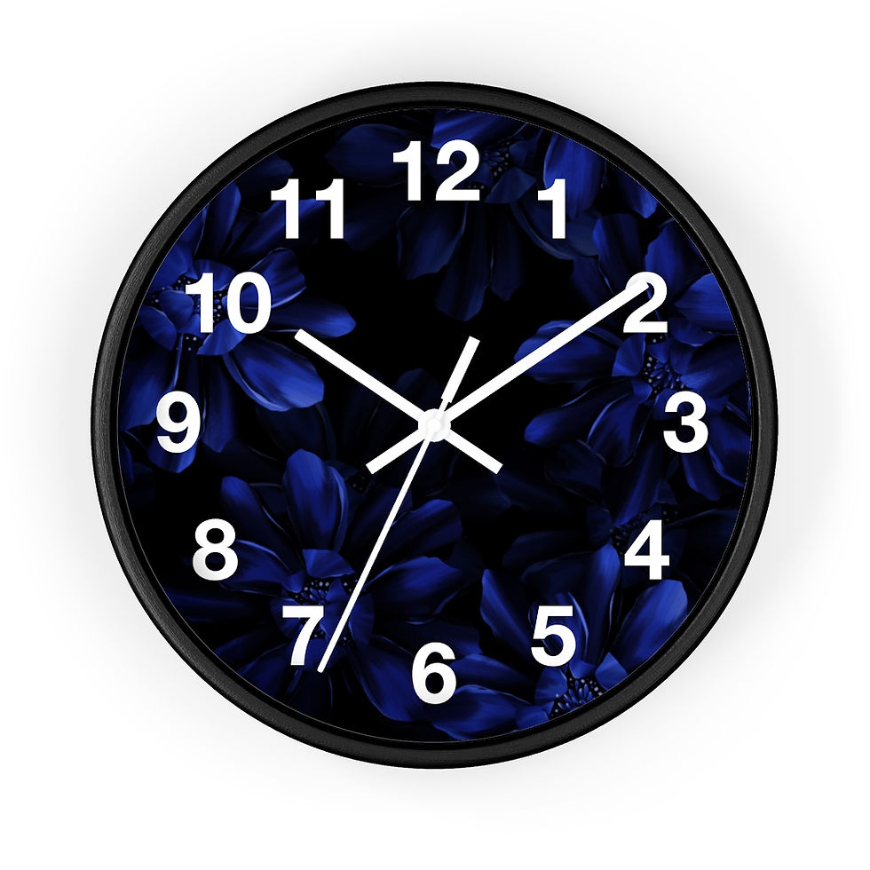 Thumbnail: Early Spring Blue Satin Wall clock