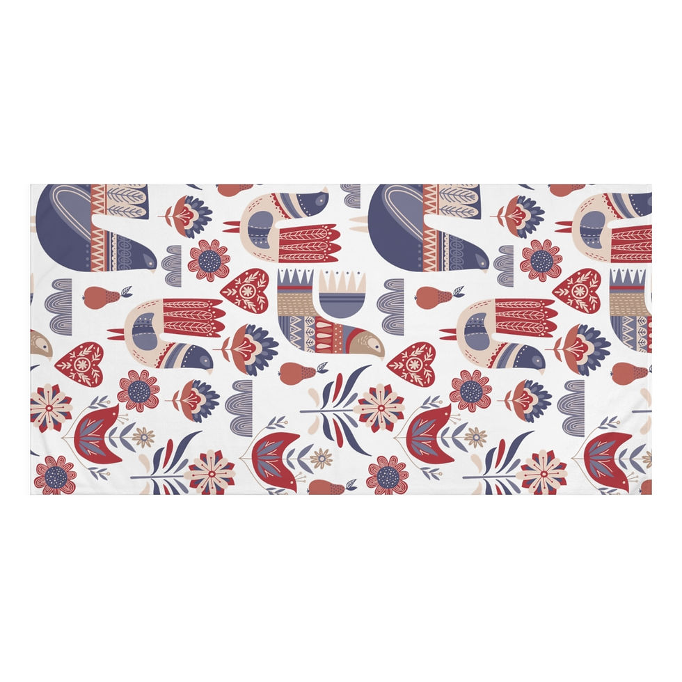 Thumbnail: Scandia Christmas Minky/Cotton Towel