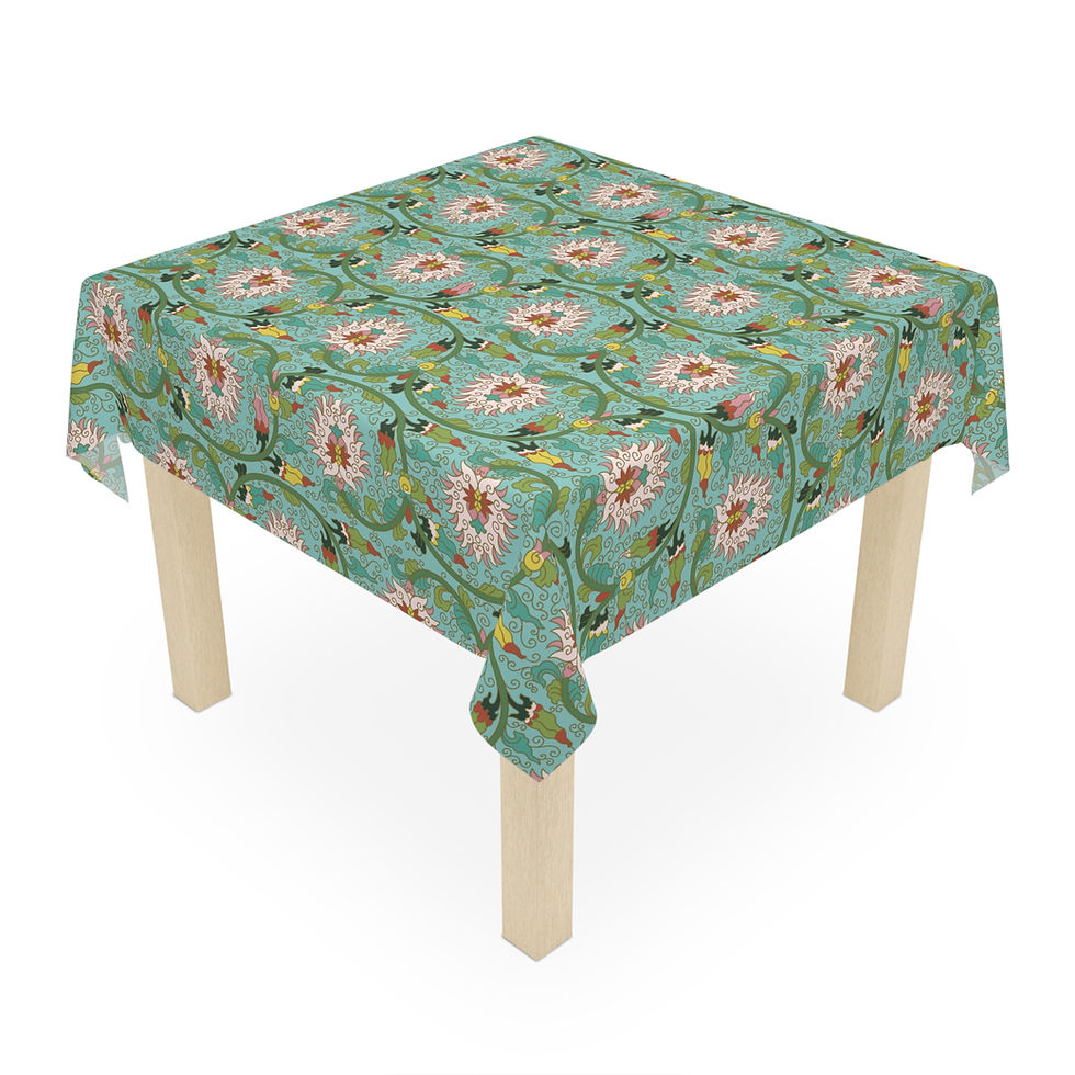 Thumbnail: Floral Pattern Tablecloth - Elegant Dining Decor for Special Occasions
