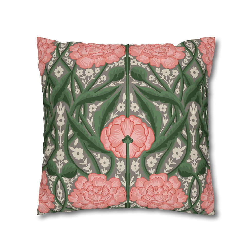 Thumbnail: Floral Vintage Rose Square Pillowcase