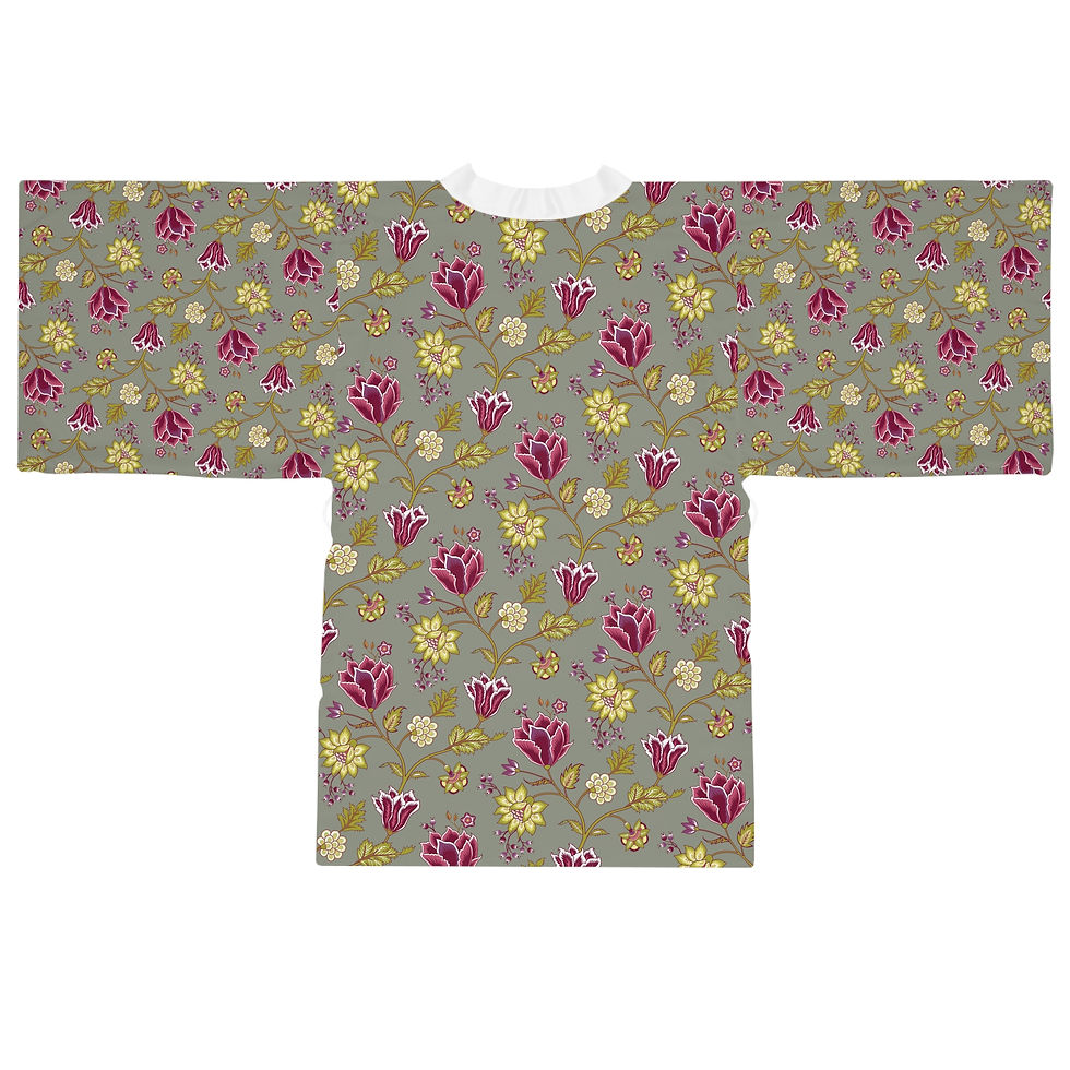 Thumbnail: Floral Sage Kimono Robe 