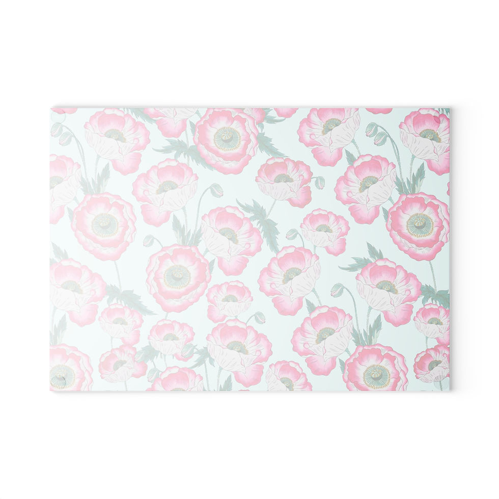 Thumbnail: Peony Glass Cutting Board - Kitchen Decor, Gift for Home Cooks