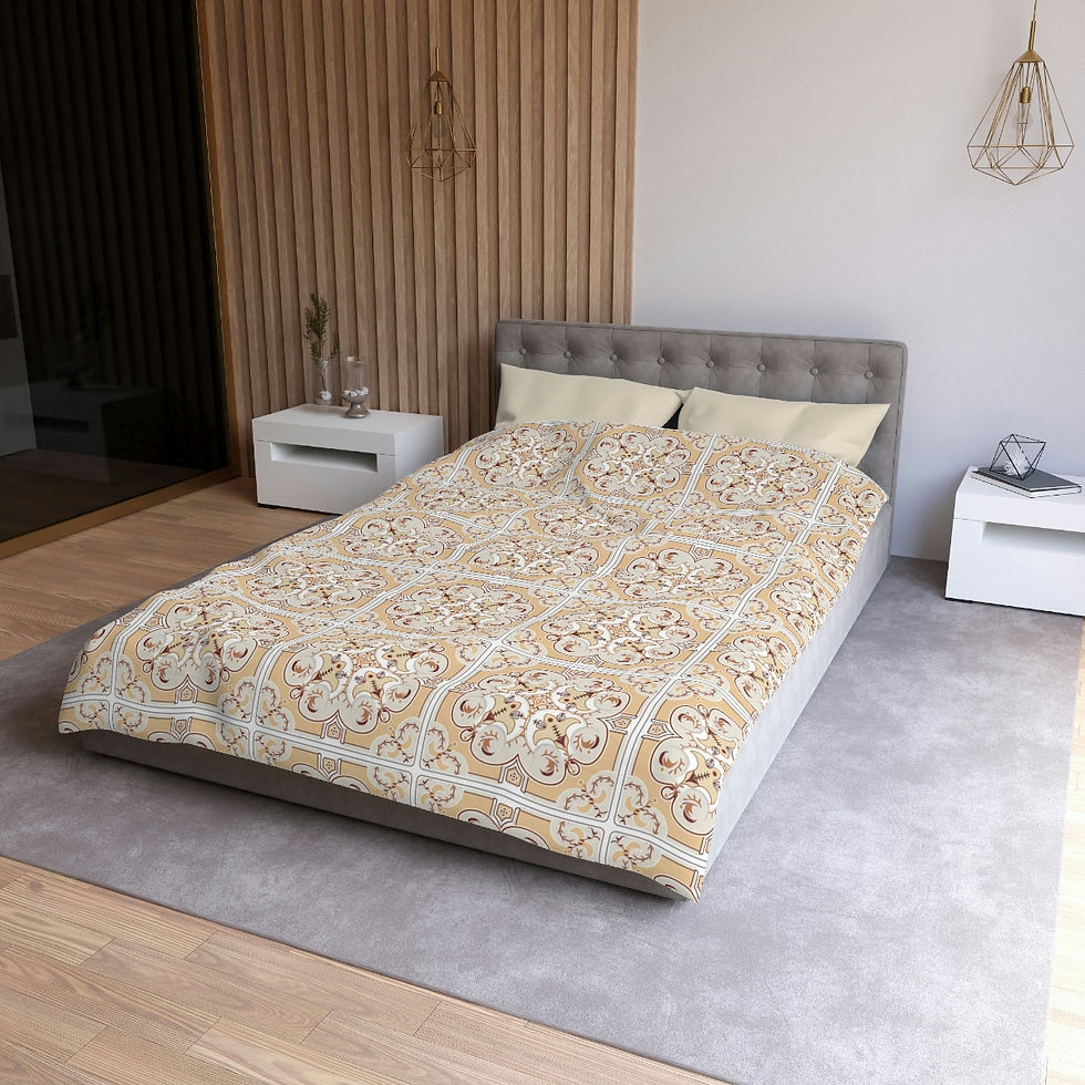 Thumbnail: Moroccan Design #3 Microfiber Duvet Cover