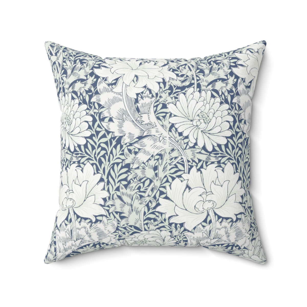 Morris Indigo Spun Polyester Square Pillow