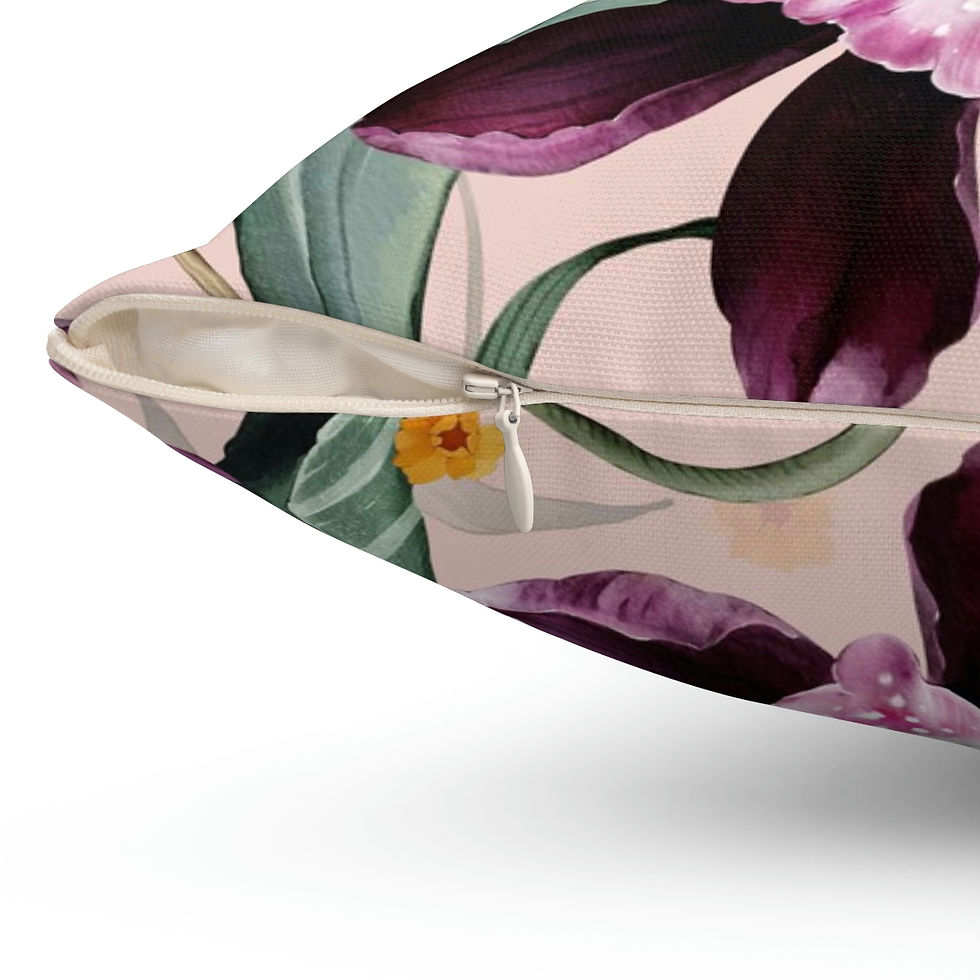 Thumbnail: Purple Iris Spun Polyester Square Pillow