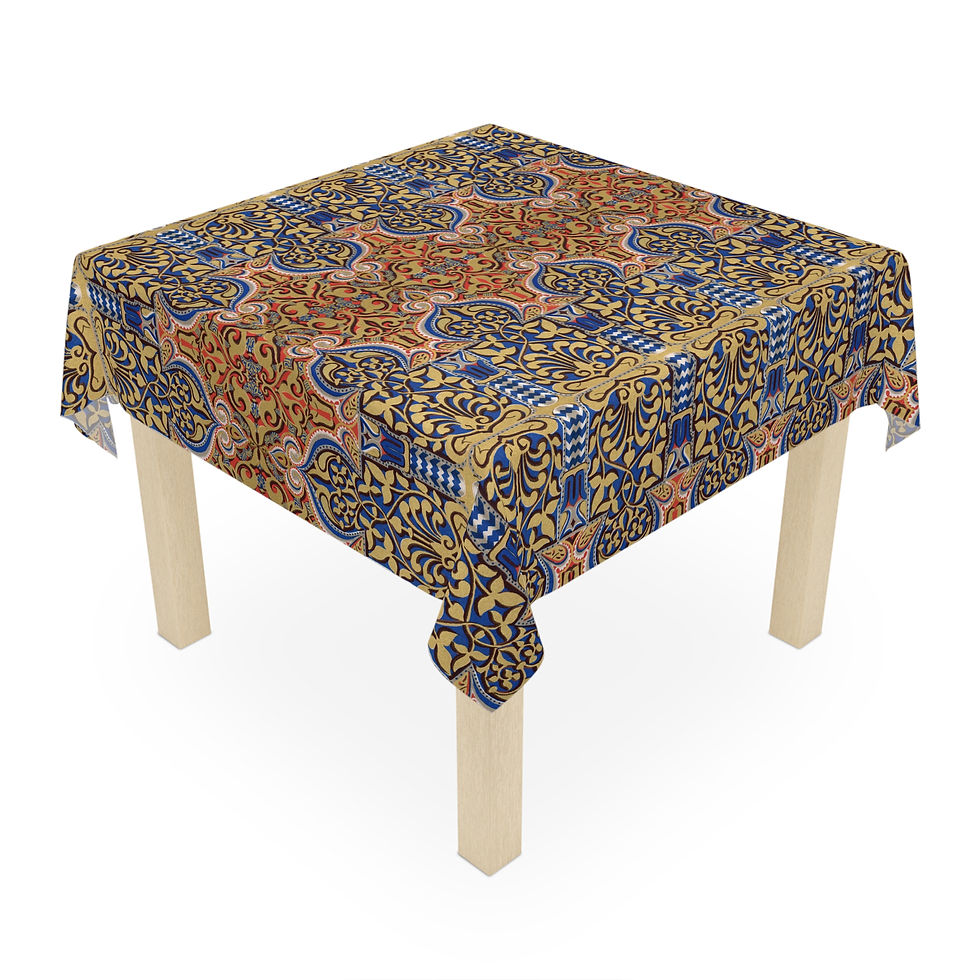 Thumbnail: Ornate Mediterranean Tile Tablecloth 
