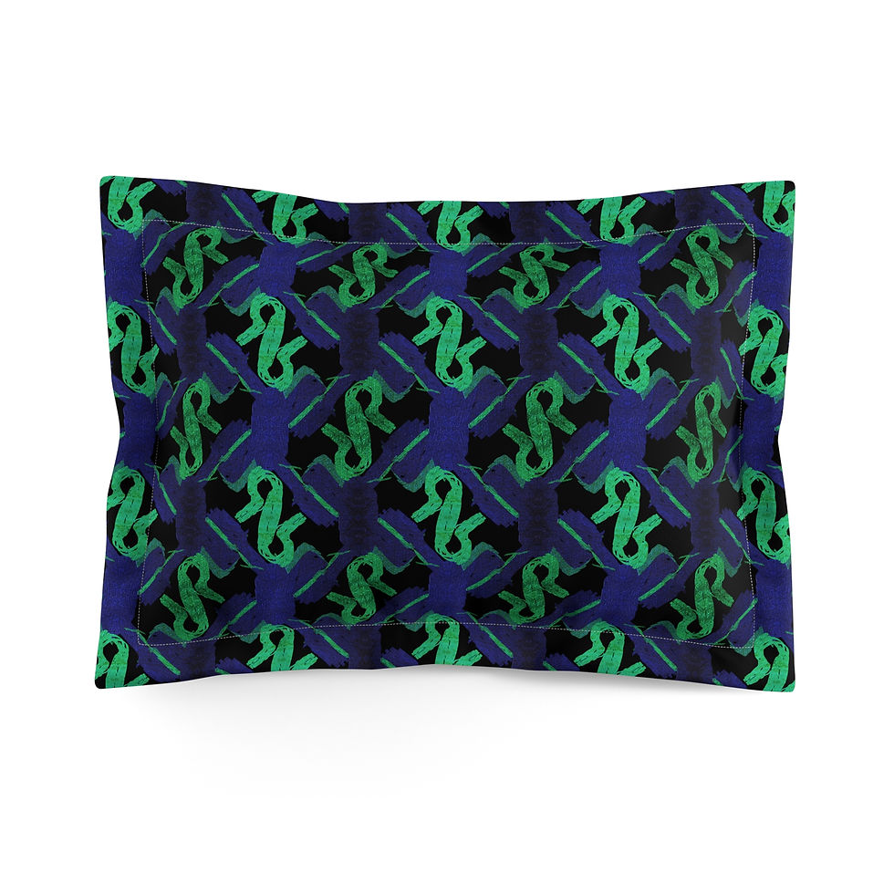 Thumbnail: Colorful Abstract Pattern Microfiber Pillow Sham - Perfect for Modern Home Decor