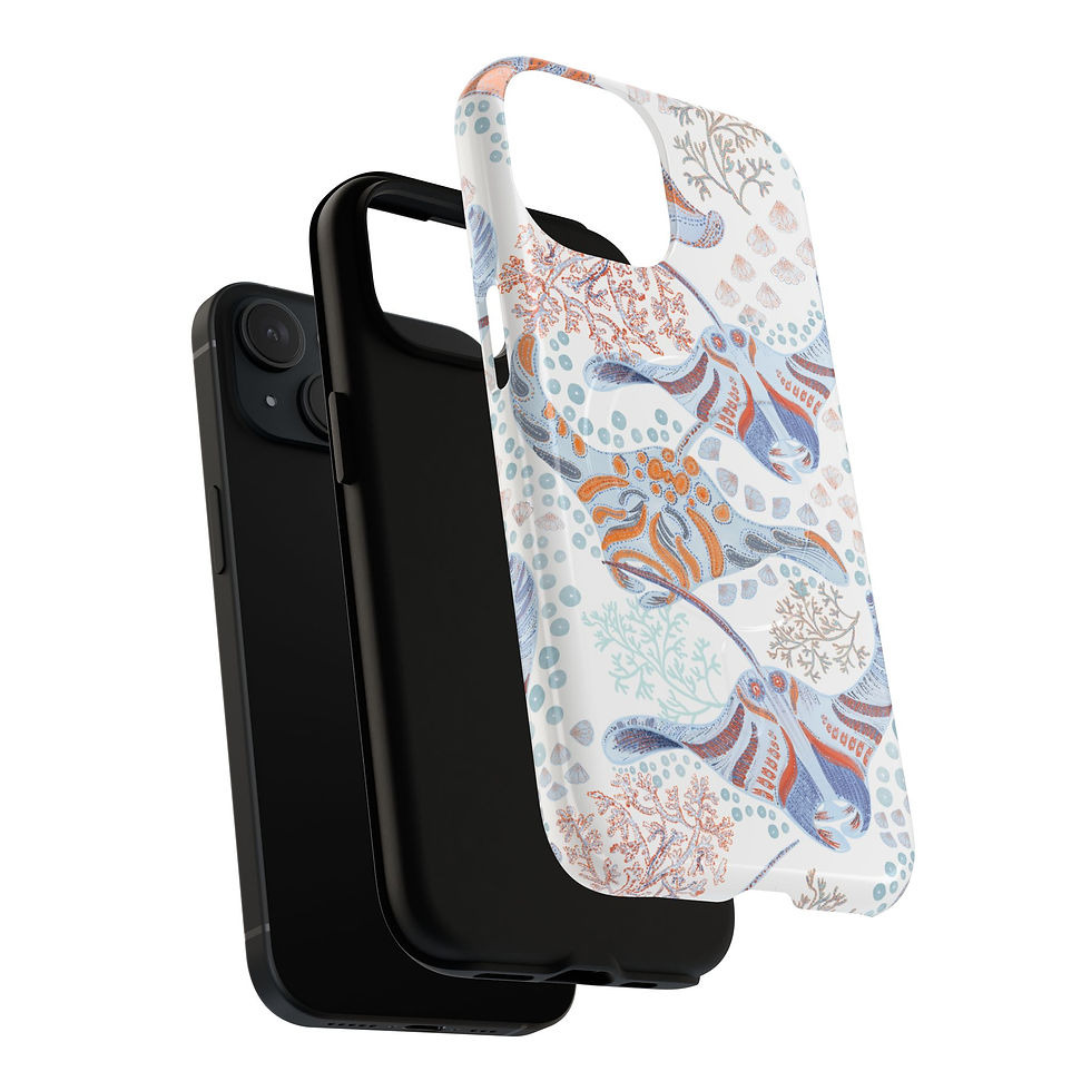Thumbnail: Floral Coral Reef Tough Magnetic Phone Case