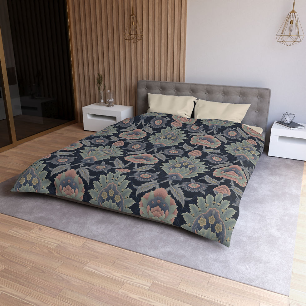 Thumbnail: Mughas (Midnight)l Duvet Cover