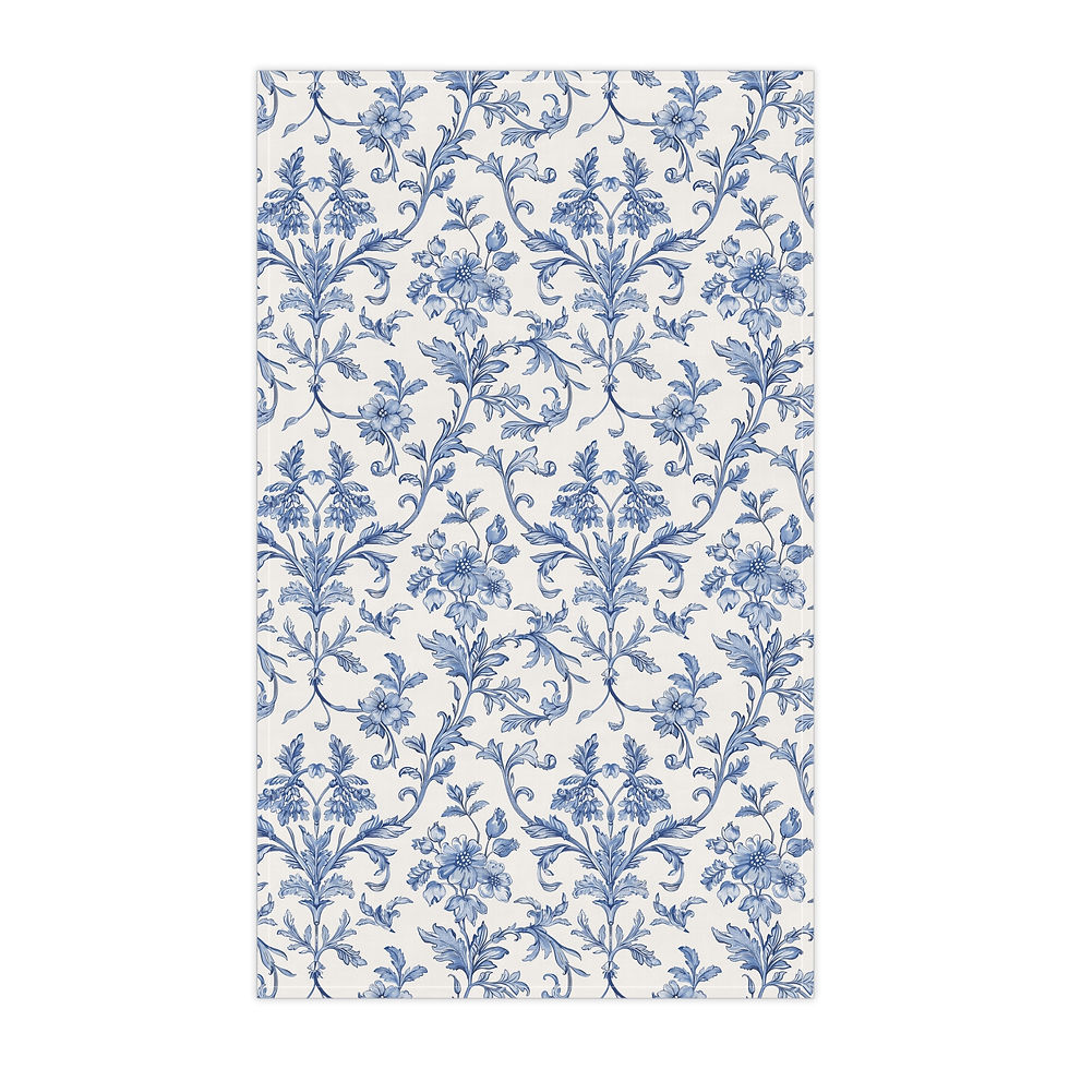 Thumbnail: Blue Chinoiserie Tea Towels, Vintage Kitchen Decor