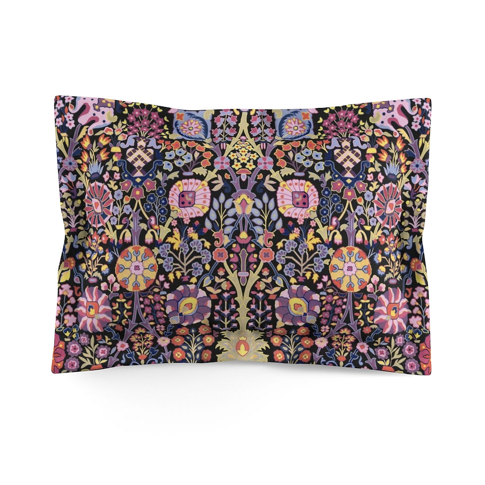 Thumbnail: Kilim Modern East Indian (dark) Microfiber Pillow Sham