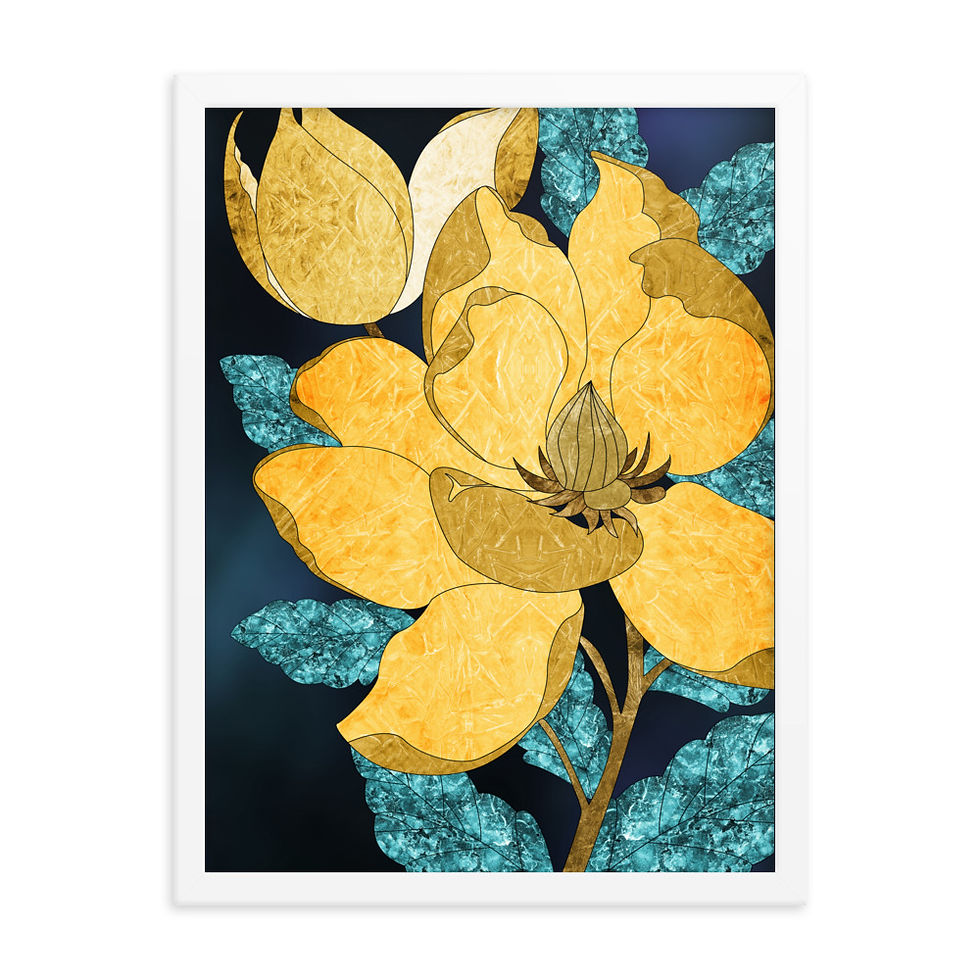 Thumbnail: Yellow Flower Framed Poster