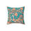 Thumbnail: Kalamkari Botanical Blossoms Spun Polyester Square Pillow