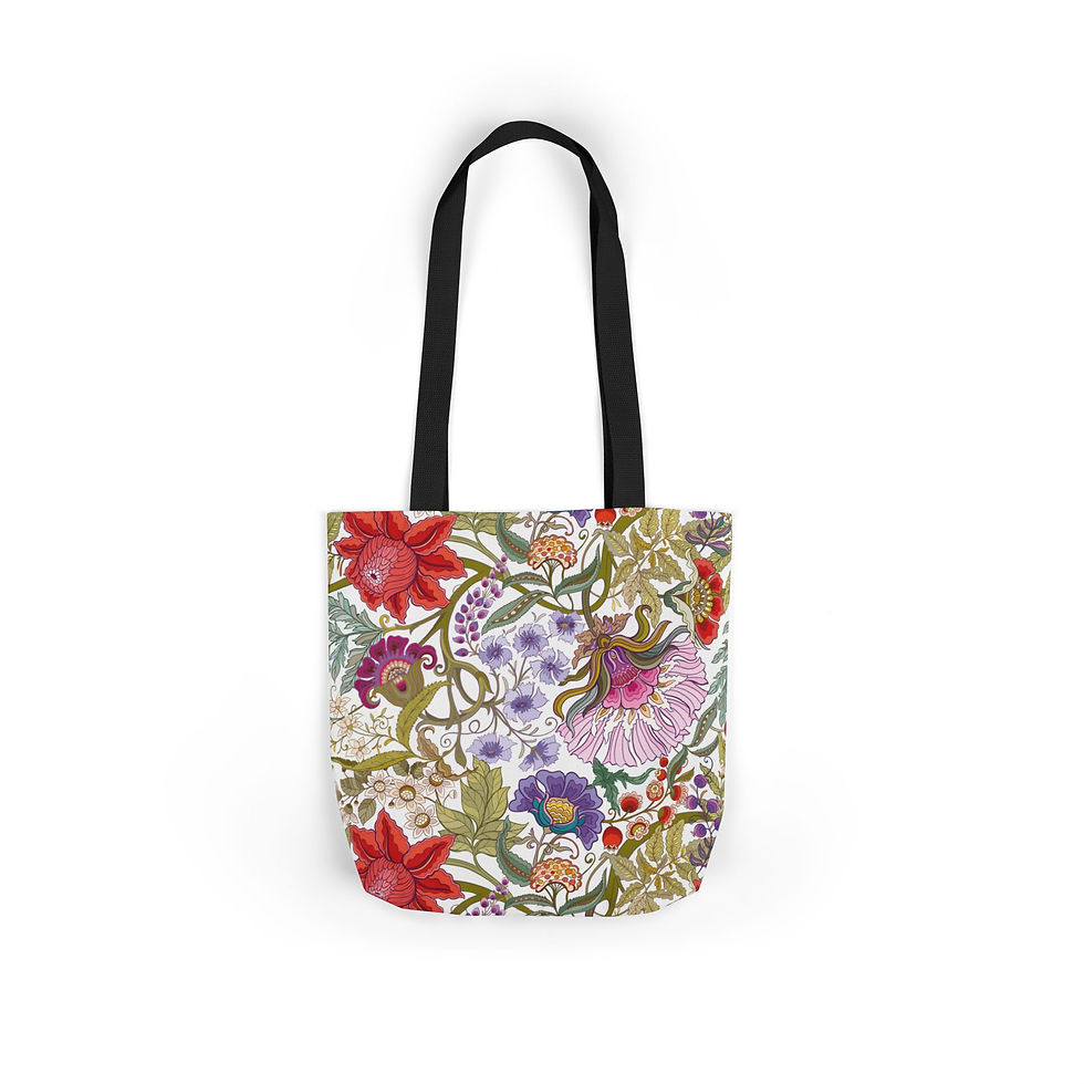 Thumbnail: Michelle's Garden Canvas Tote Bag 