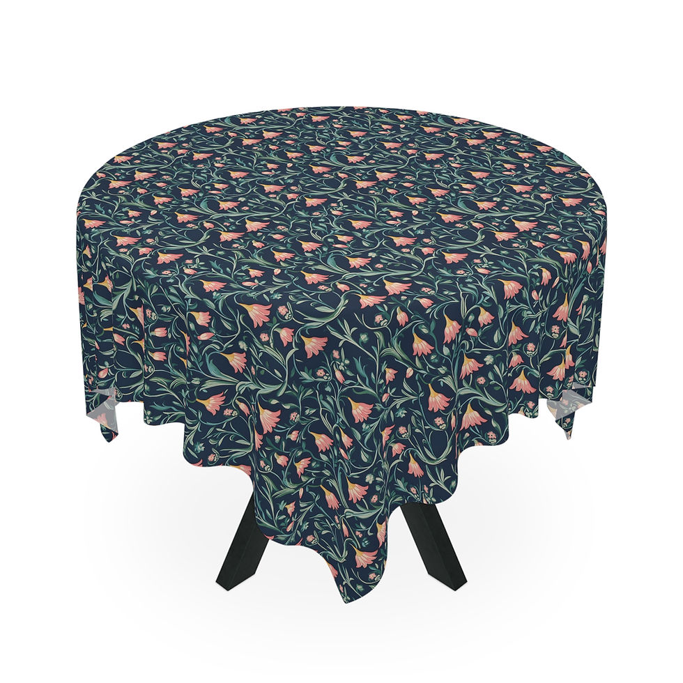 Thumbnail: Arts & Crafts Movement #2 Floral Tulip Pattern Tablecloth 